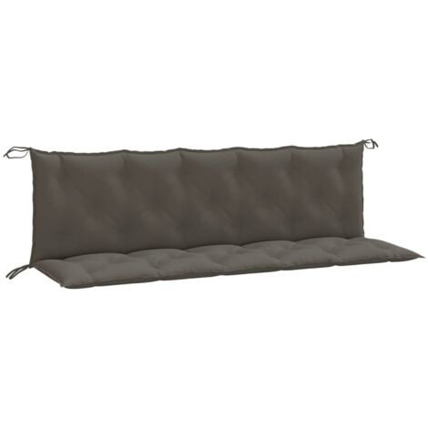 Coussins de banc de jardin lot de 2，Coussins d'extérieur gris foncé mélangé tissu CFW150604