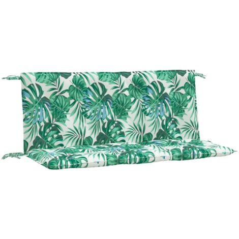 Coussins de banc de jardin lot de 2，Coussins d'extérieur motif de feuilles CFW717307