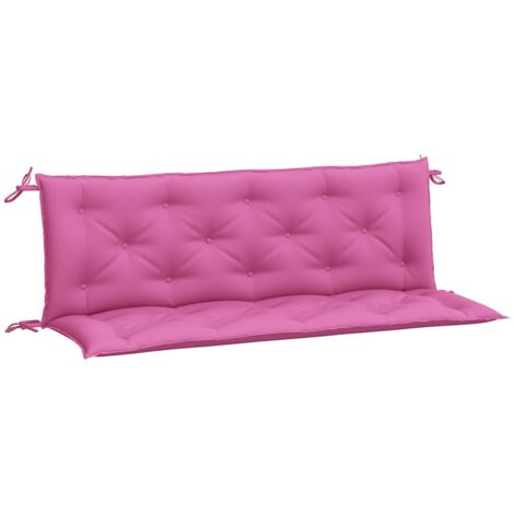 Coussins de banc de jardin lot de 2,Coussins d'extérieur rose 150x50x7 cm tissu CFW752230