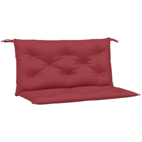 Coussins de banc de jardin lot de 2，Coussins d'extérieur rouge bordeaux tissu Oxford CFW558715