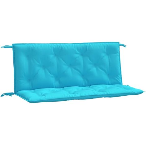 Coussins de banc de jardin lot de 2，Coussins d'extérieur turquoise 120x50x7 cm tissu CFW890235