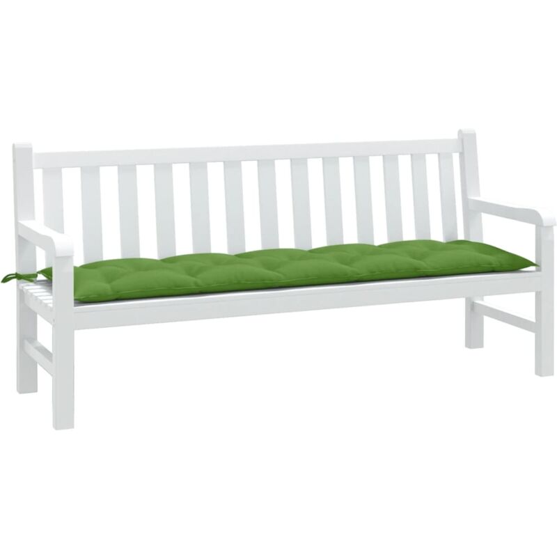 Vidaxl - Coussin de banc de jardin vert mélangé 180x50x7 cm tissu