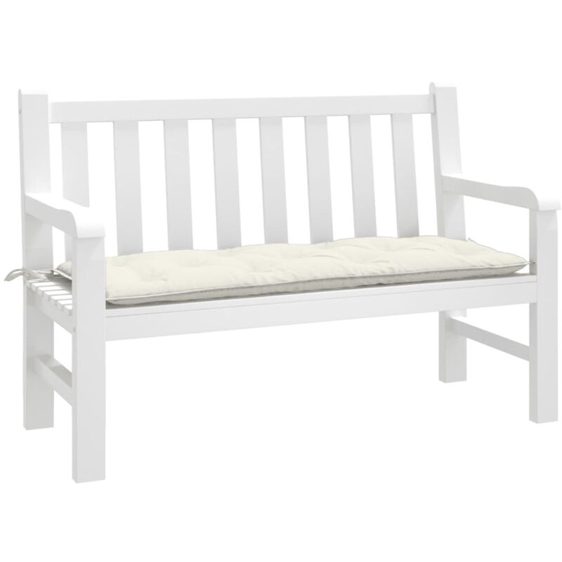 Vidaxl - Coussin de banc de jardin crème mélangé 120x50x7 cm tissu