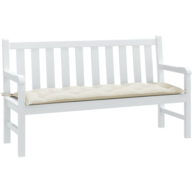 Vidaxl - Coussin de banc de jardin crème mélangé 150x50x7 cm tissu