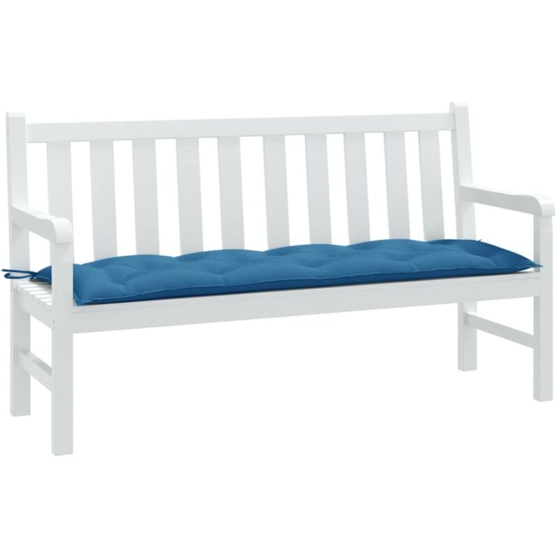 Vidaxl - Coussin de banc de jardin bleu mélangé 150x50x7 cm tissu