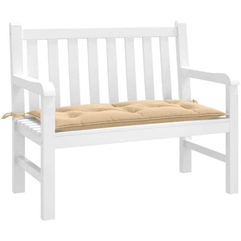 Coussin de banc de jardin beige mélangé 100x50x7 cm tissu - Vidaxl