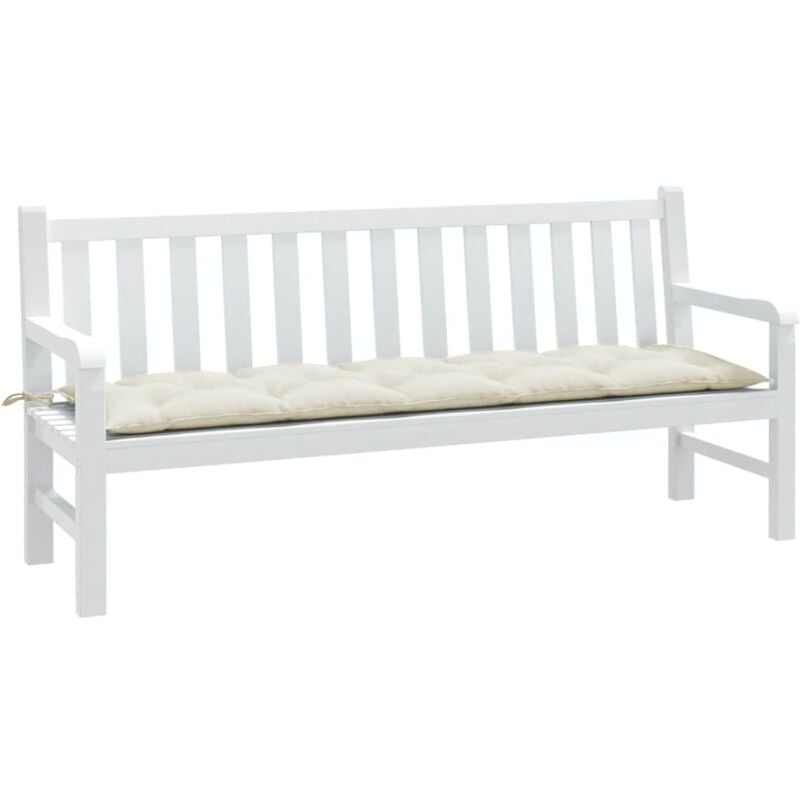 Vidaxl - Coussin de banc de jardin crème mélangé 180x50x7 cm tissu