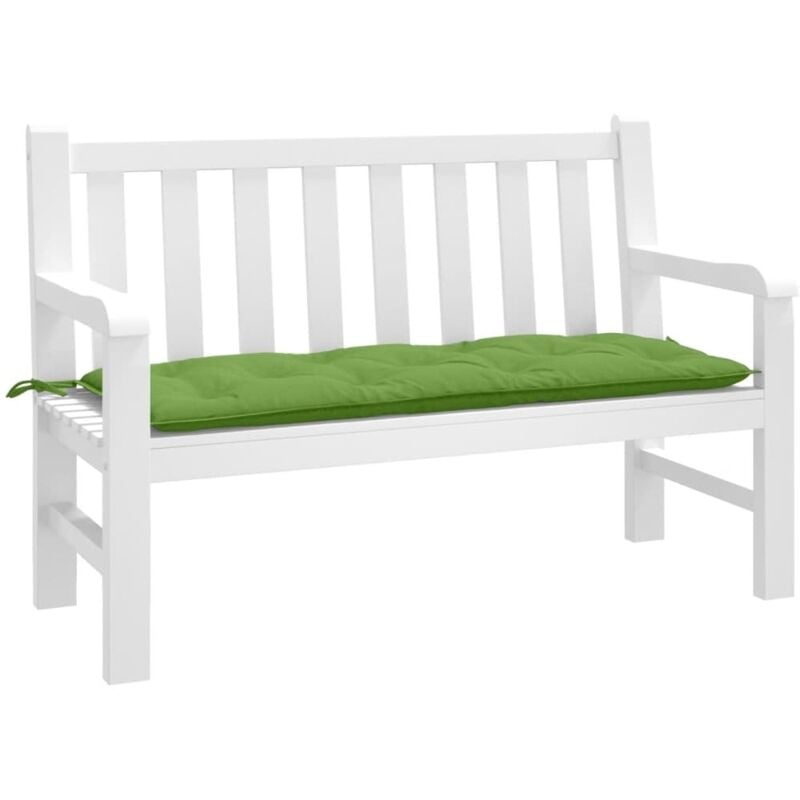 Vidaxl - Coussin de banc de jardin vert mélangé 120x50x7 cm tissu