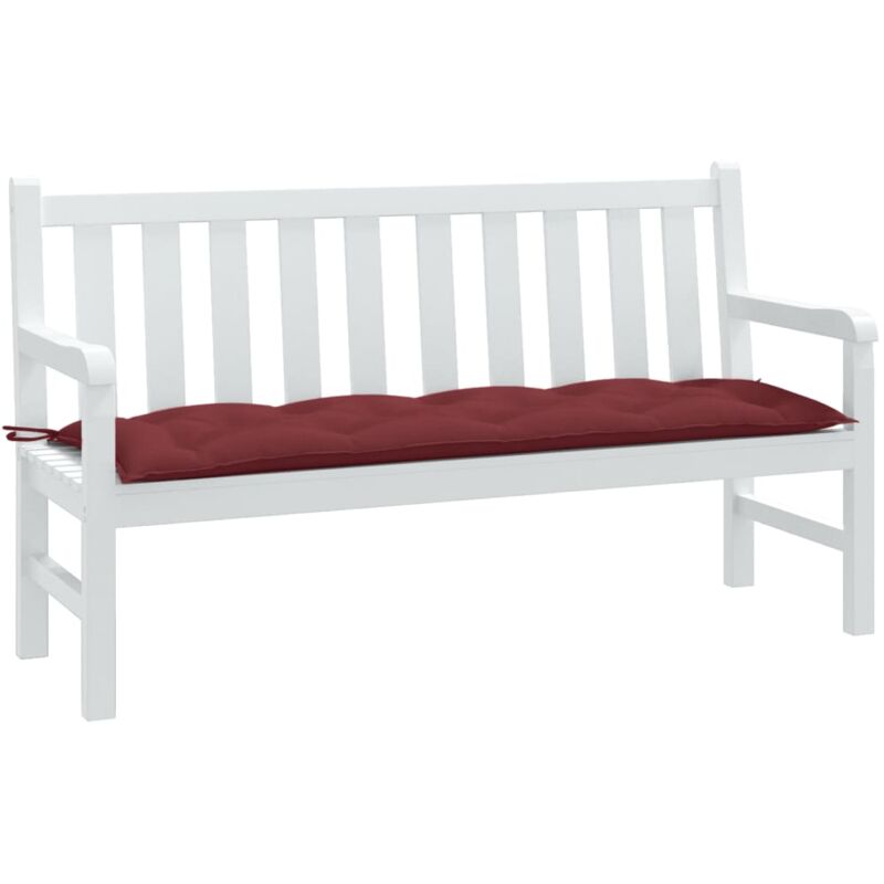 Vidaxl - Coussin de banc de jardin rouge bordeaux mélangé tissu