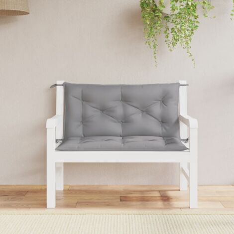 Coussins de banc jardin lot de 2-Coussin de banquette de jardin gris 100x50x7 cm tissu Oxford