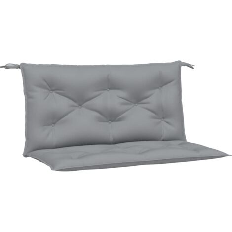 Coussins de banc jardin lot de 2 gris 100x50x7 cm tissu Oxford