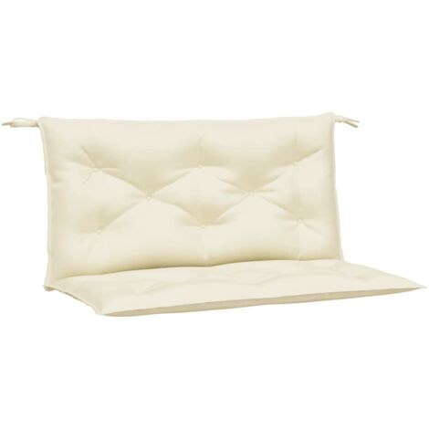 Coussins de banc jardin lot de 2，Coussins d'extérieur crème 100x50x7 cm tissu oxford CFW880304