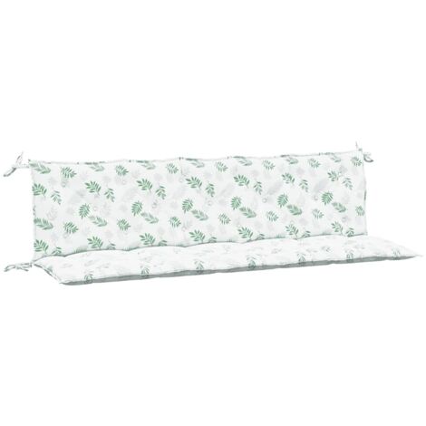 Coussins de banc jardin lot de 2，Coussins d'extérieur motif de feuilles tissu Oxford CFW257449