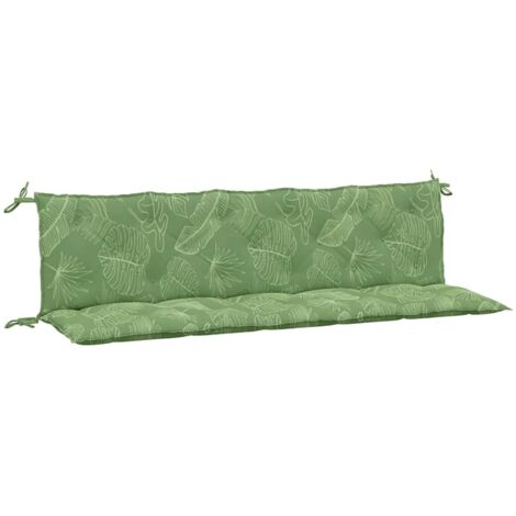 Coussins de banc jardin lot de 2，Coussins d'extérieur motif de feuilles tissu Oxford CFW610968