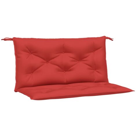Coussins de banc jardin lot de 2，Coussins d'extérieur rouge 100x50x7 cm tissu Oxford CFW981796