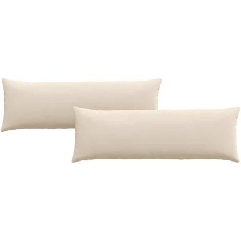 Coussins de canapé 2 pcs Beige 120 x 40 cm tissu CFW31363