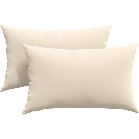 Coussins de canapé 2 pcs Beige 50 x 30 cm tissu