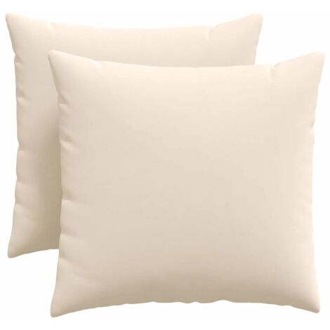 Coussins de canapé 2 pcs Beige 50 x 50 cm tissu