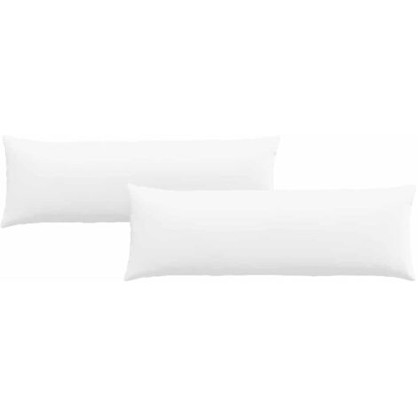 Coussins de canapé 2 pcs Blanc 120 x 40 cm tissu CFW65445