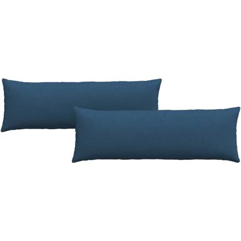 Coussins de canapé 2 pcs Bleu 120 x 40 cm tissu CFW35872