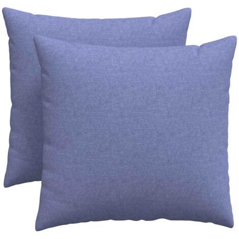 Coussins de canapé 2 pcs Bleu denim 50 x 50 cm tissu