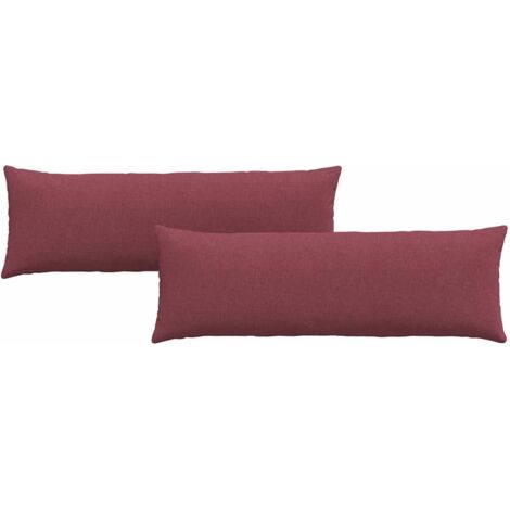 Coussins de canapé 2 pcs Bordeaux 120 x 40 cm tissu