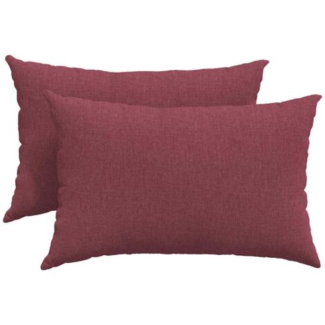 Coussins de canapé 2 pcs Bordeaux 60 x 40 cm tissu