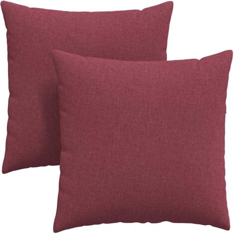 Coussins de canapé 2 pcs Bordeaux 60 x 60 cm tissu