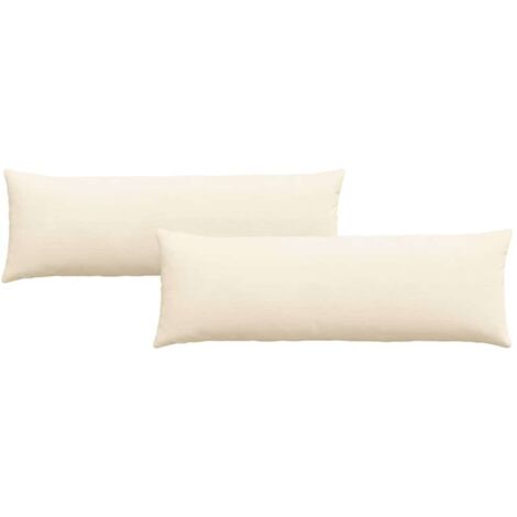 Coussins de canapé 2 pcs Crème 120 x 40 cm CFW86878