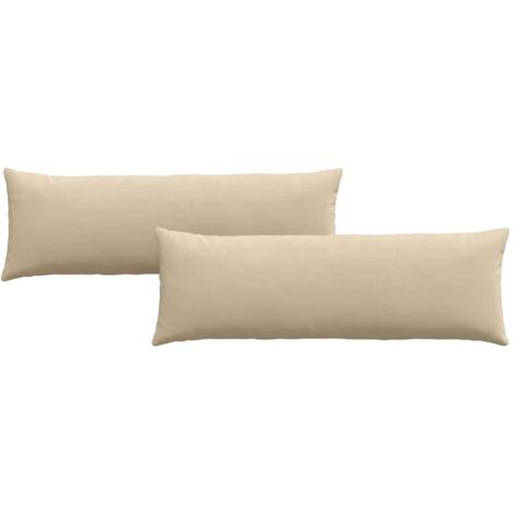 Coussins de canapé 2 pcs Crème 120 x 40 cm tissu CFW63763