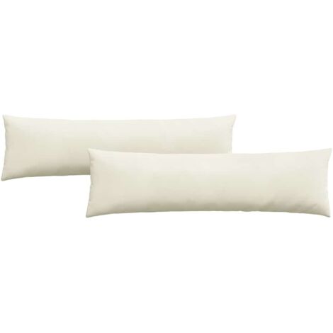 Coussins de canapé 2 pcs Crème 145 x 40 cm