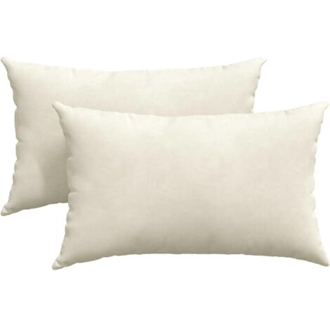Coussins de canapé 2 pcs Crème 50 x 30 cm