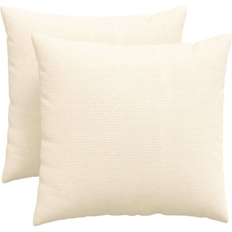 Coussins de canapé 2 pcs Crème 50 x 50 cm
