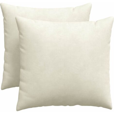 Coussins de canapé 2 pcs Crème 50 x 50 cm