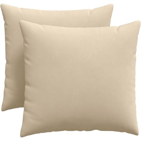 Coussins de canapé 2 pcs Crème 50 x 50 cm tissu