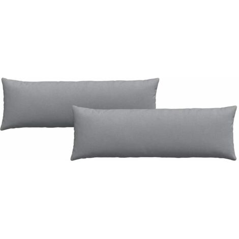 Coussins de canapé 2 pcs Gris clair 120 x 40 cm tissu