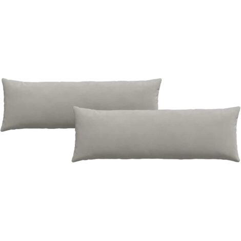 Coussins de canapé 2 pcs Gris clair 120 x 40 cm tissu CFW36816