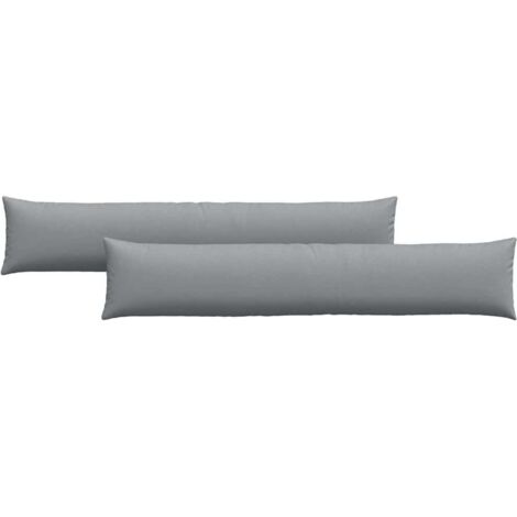 Coussins de canapé 2 pcs Gris clair 200 x 40 cm tissu