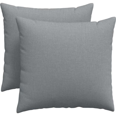 Coussins de canapé 2 pcs Gris clair 50 x 50 cm tissu