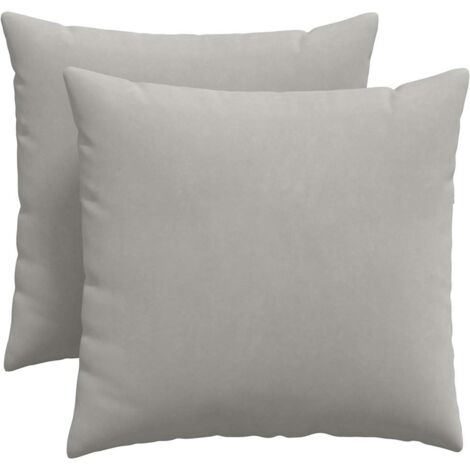 Coussins de canapé 2 pcs Gris clair 50 x 50 cm tissu