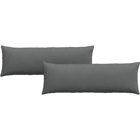 Coussins de canapé 2 pcs Gris foncé 120 x 40 cm tissu CFW11634