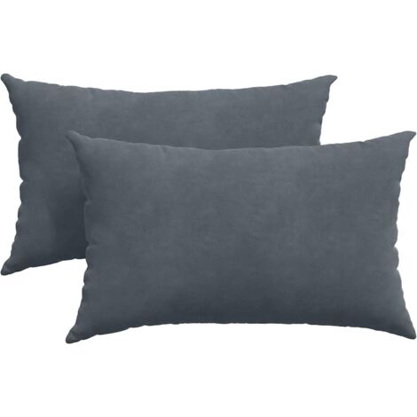 Coussins de canapé 2 pcs Gris foncé 50 x 30 cm