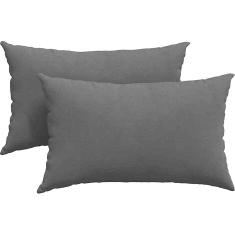Coussins de canapé 2 pcs Gris foncé 50 x 30 cm tissu