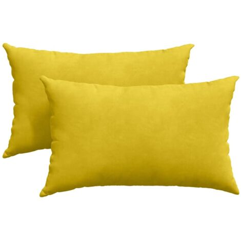 Coussins de canapé 2 pcs Jaune 50 x 30 cm