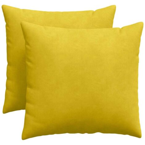 Coussins de canapé 2 pcs Jaune 50 x 50 cm