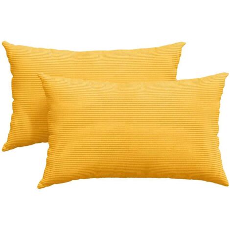 Coussins de canapé 2 pcs Jaune clair 50 x 30 cm