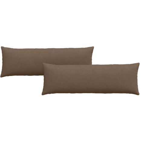 Coussins de canapé 2 pcs Marron 120 x 40 cm tissu CFW51709