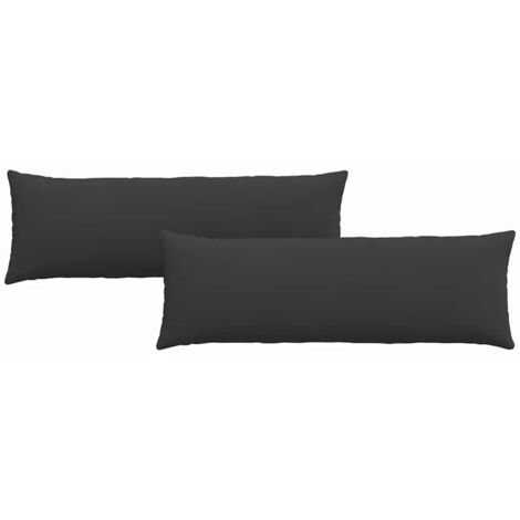 Coussins de canapé 2 pcs Noir 120 x 40 cm tissu CFW24078