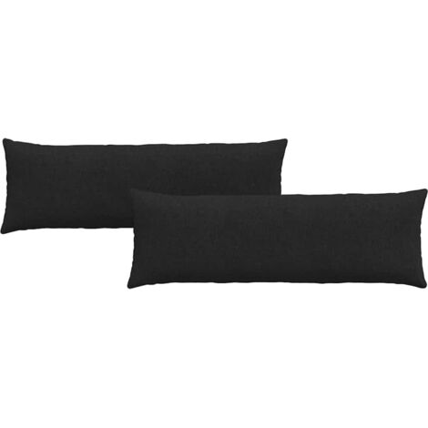 Coussins de canapé 2 pcs Noir 120 x 40 cm tissu CFW32363