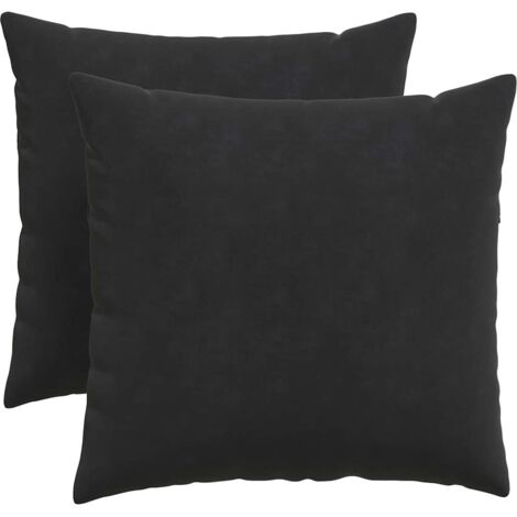 Coussins de canapé 2 pcs Noir 50 x 50 cm